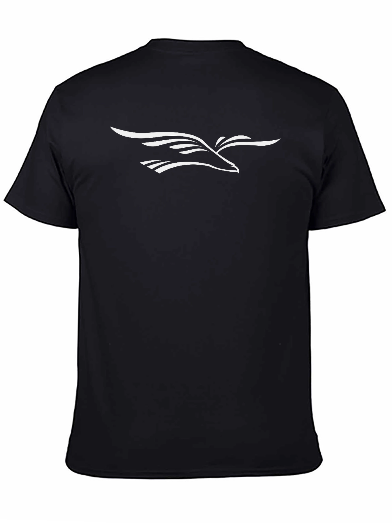 Mens Black T-Shirt with Eagle Graphic