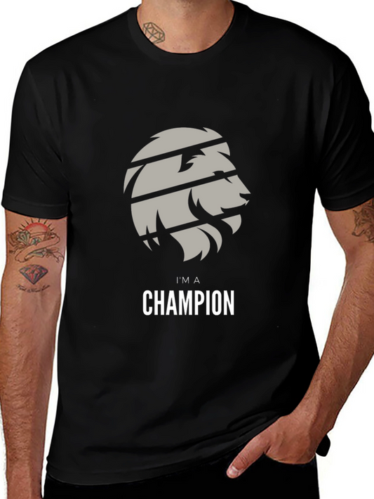 Im A Champion Lion Graphic T-Shirt