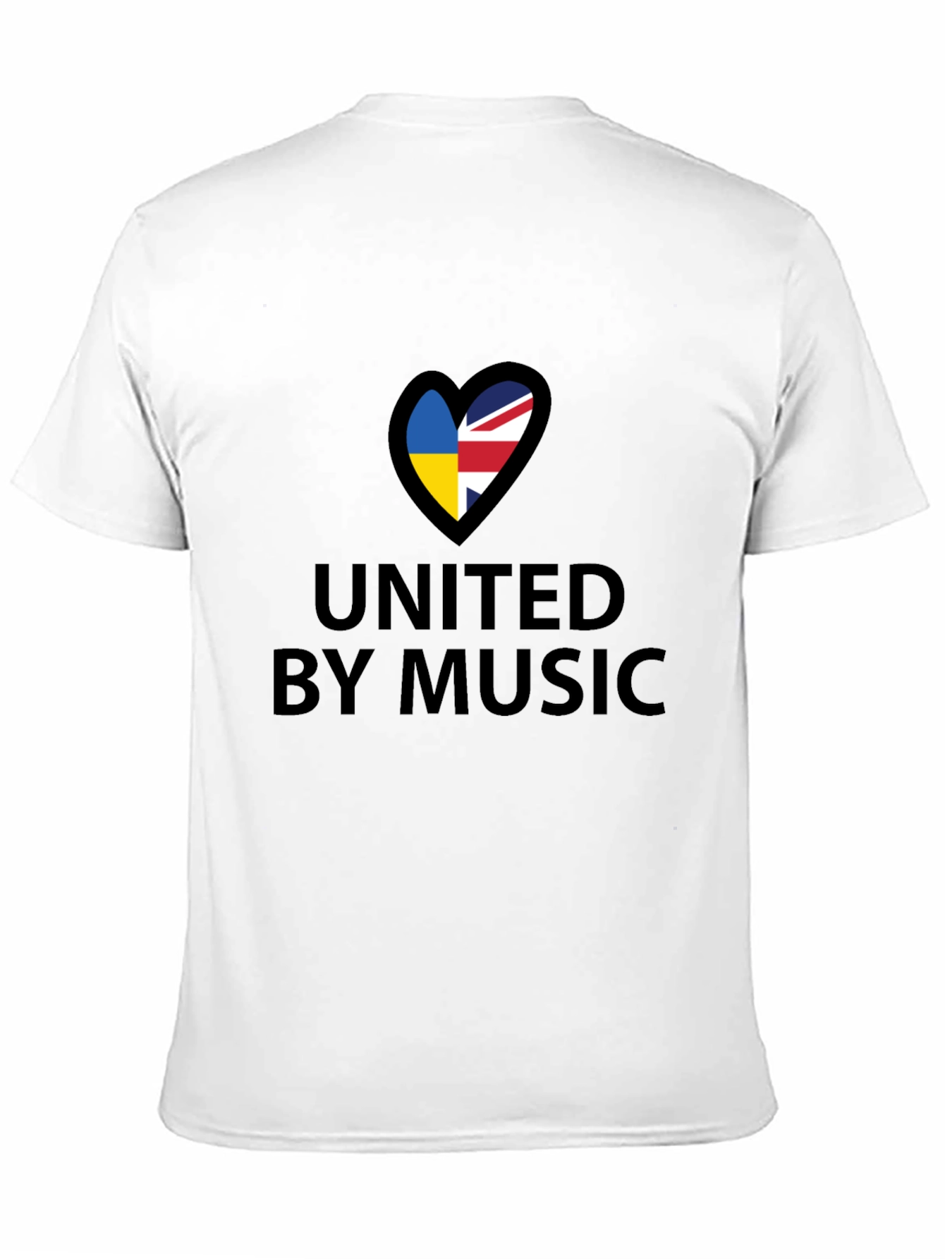 United By Music Ukraine UK Flag Heart T-Shirt
