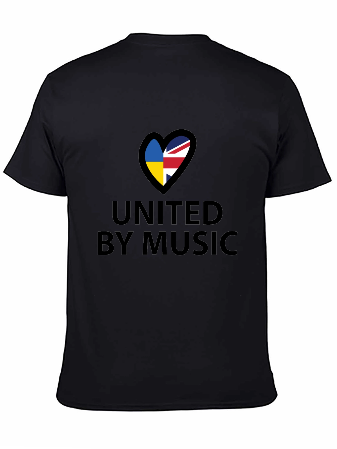 United By Music Ukraine UK Flag Heart T-Shirt