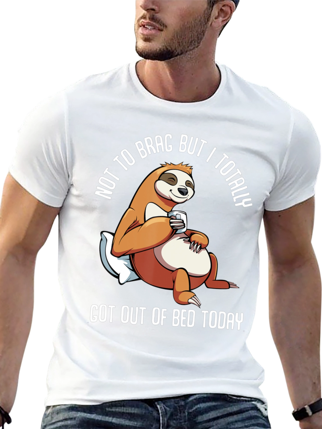 Sloth Got Out of Bed Today Graphic T-Shirt