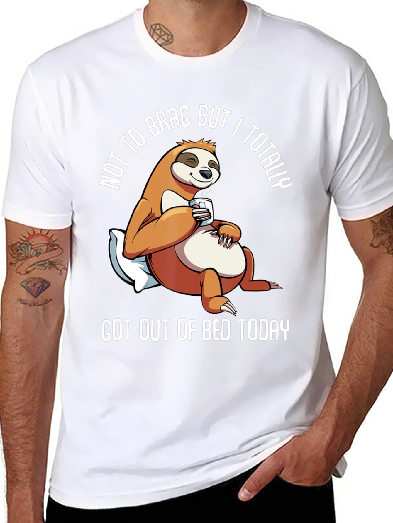 Sloth Got Out of Bed Today Graphic T-Shirt