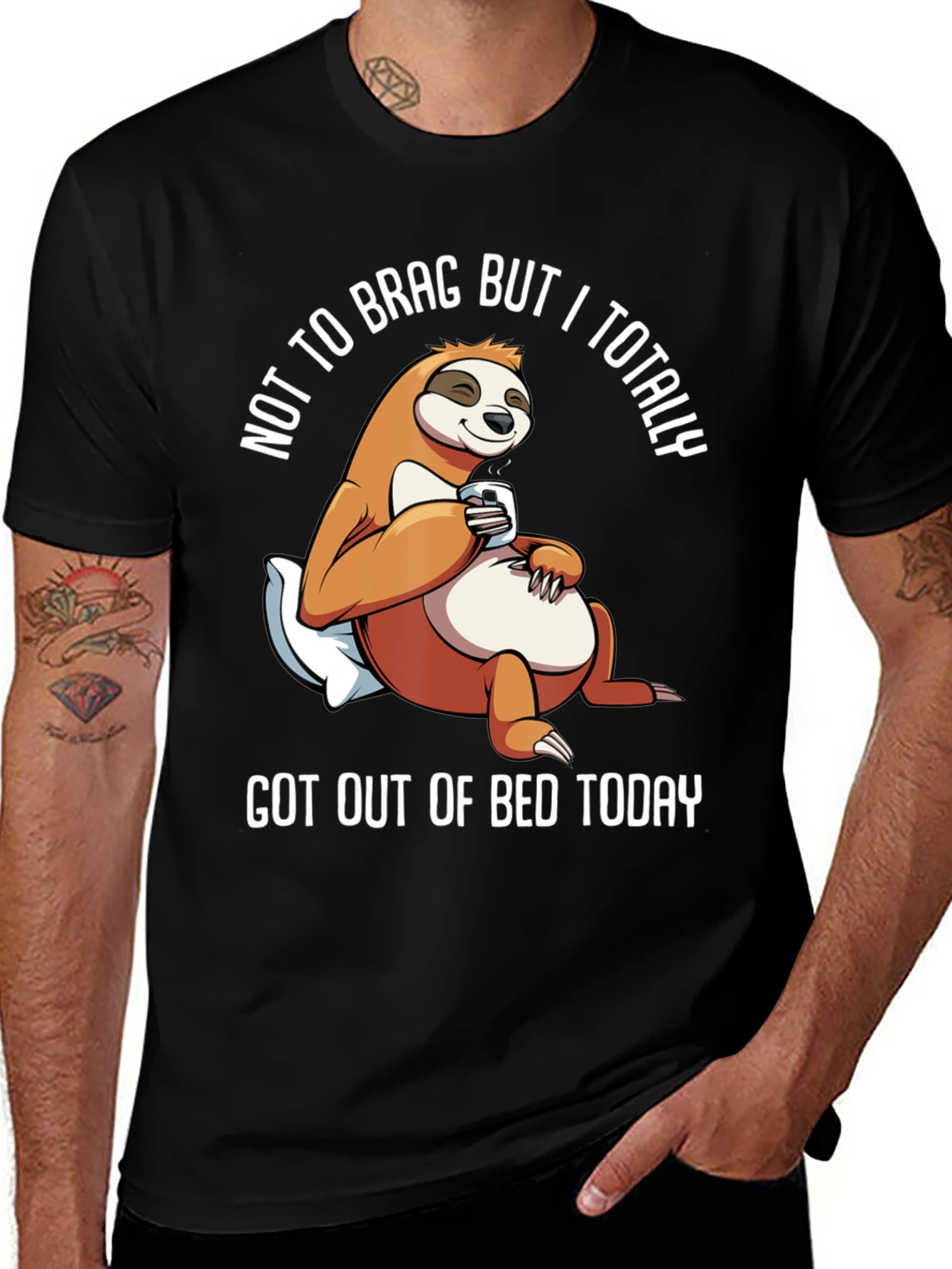 Sloth Got Out of Bed Today Graphic T-Shirt