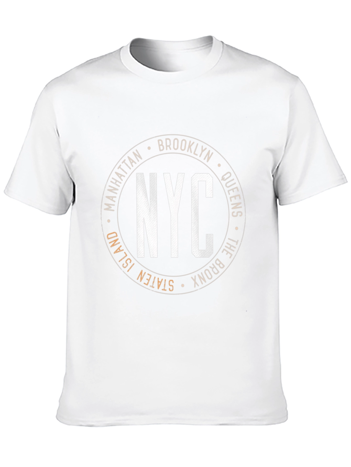 NYC Boroughs Circle Graphic T-Shirt - Black