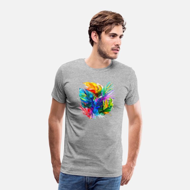 Plant Color Explosion: Vibrant Feather Artistry