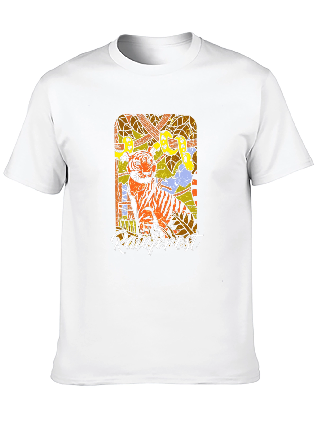 Rainforest Tiger Graphic T-Shirt - Jungle Adventure Tee