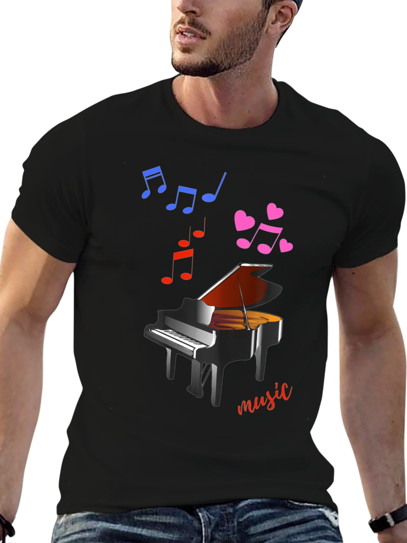 Piano Music T-Shirt - Stylish & Comfortable