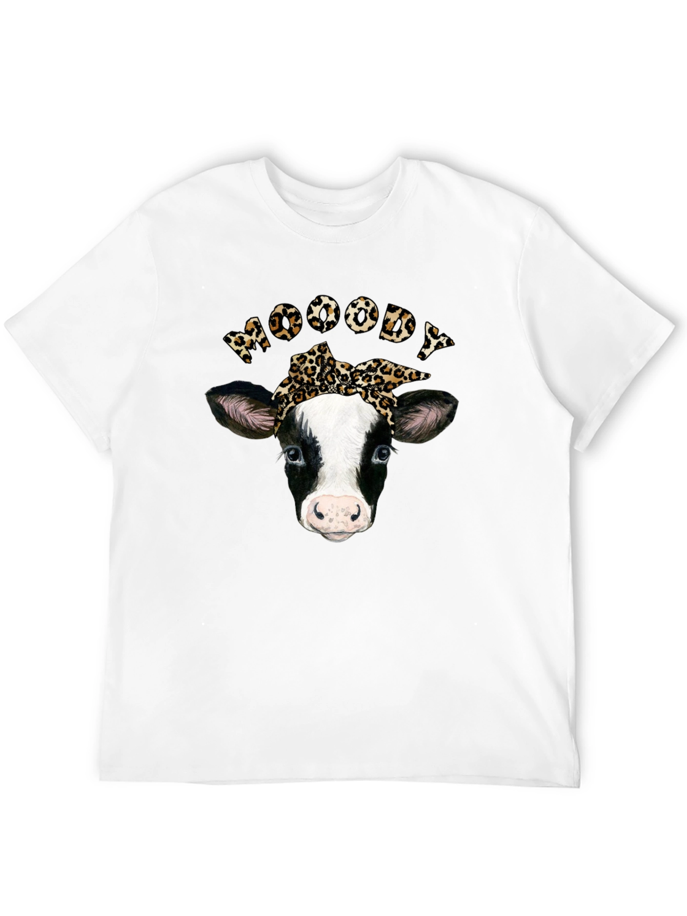 Moody Cow Print Tee