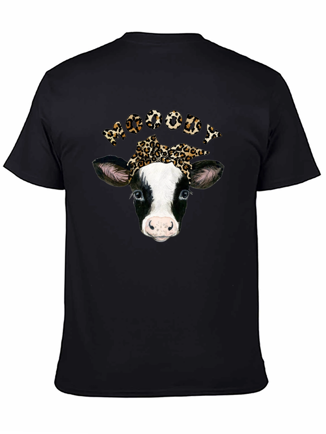 Moody Cow Print Tee