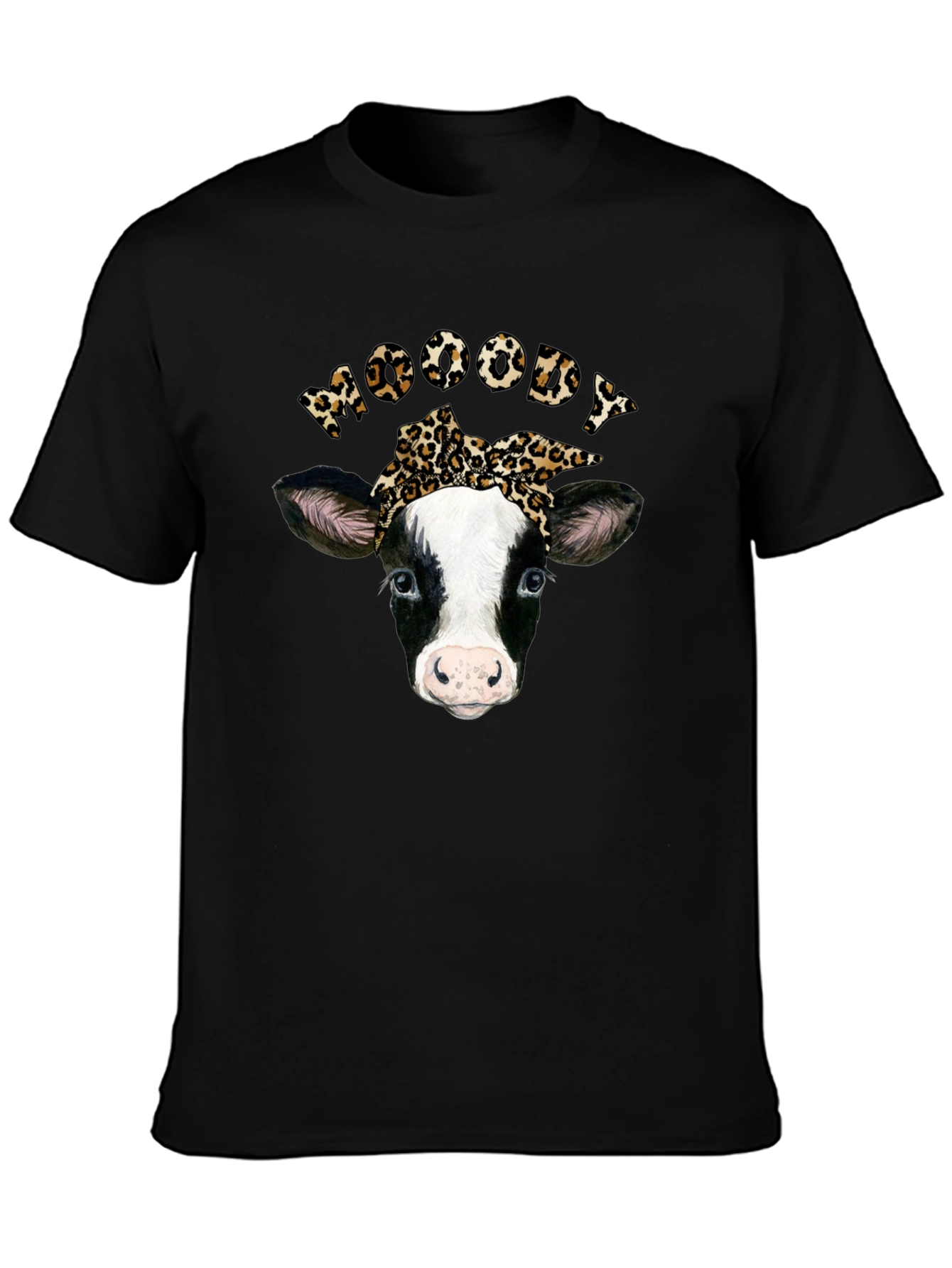Moody Cow Print Tee