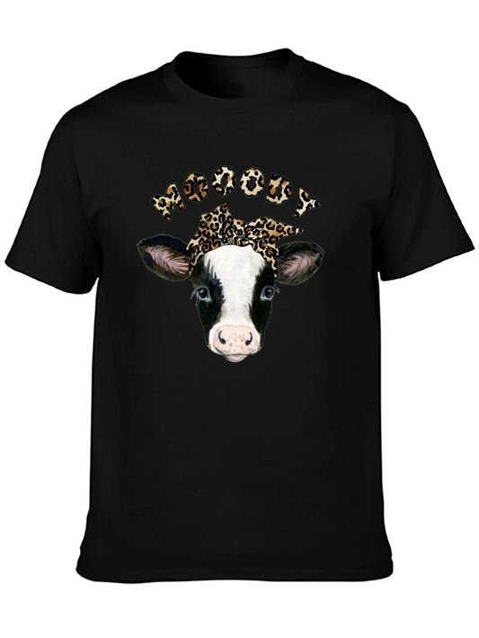 Moody Cow Print Tee