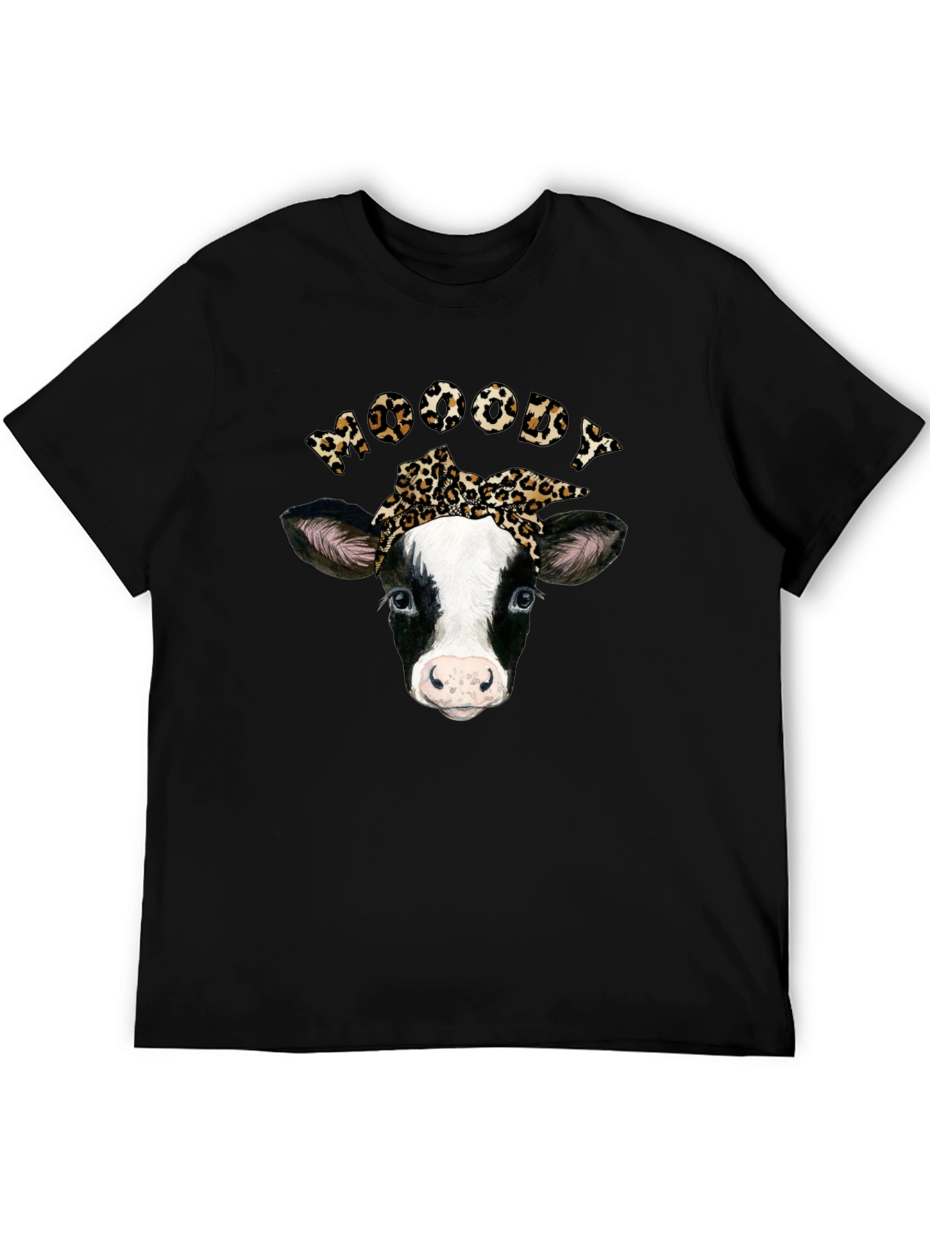 Moody Cow Print Tee