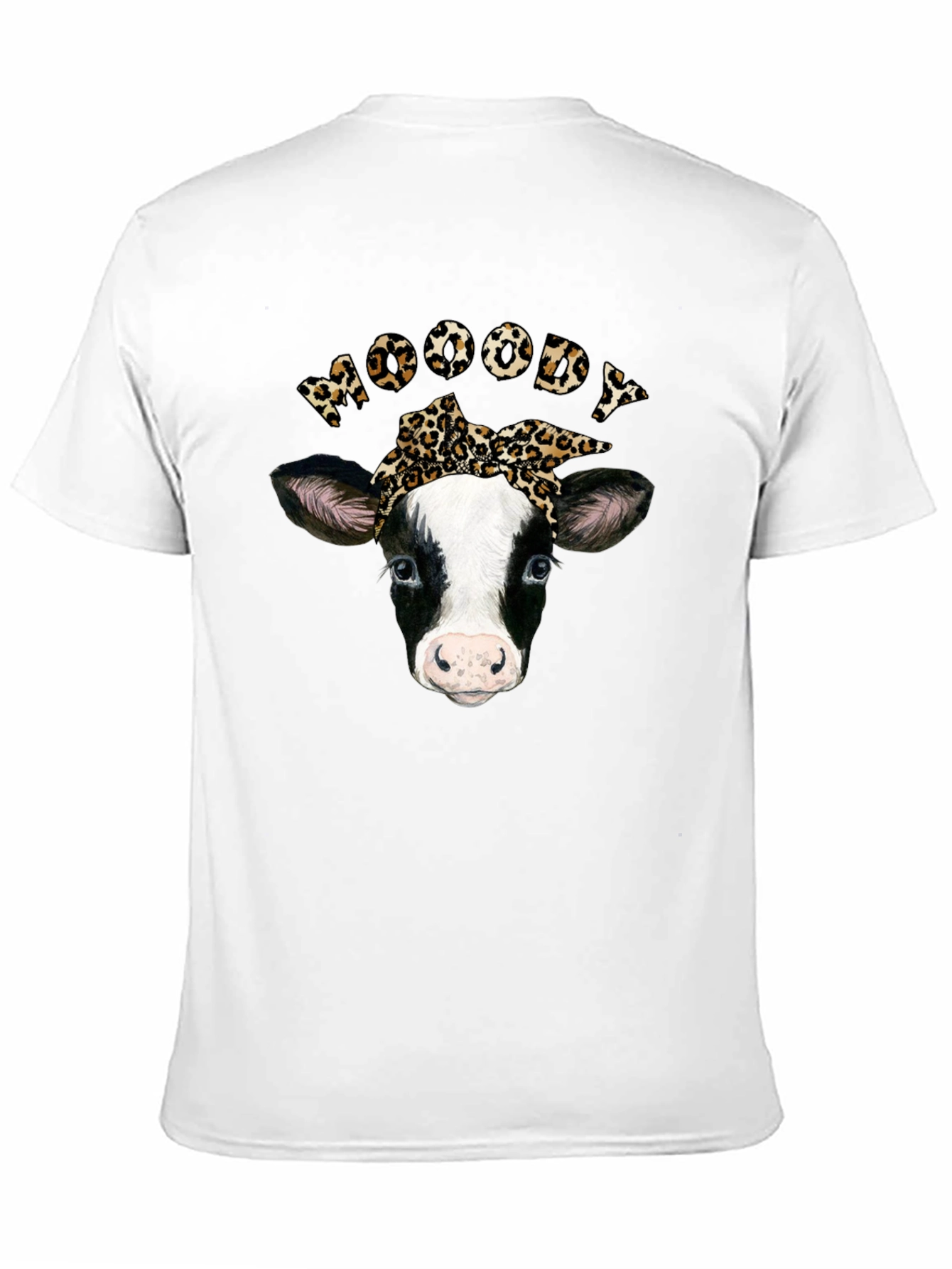 Moody Cow Print Tee