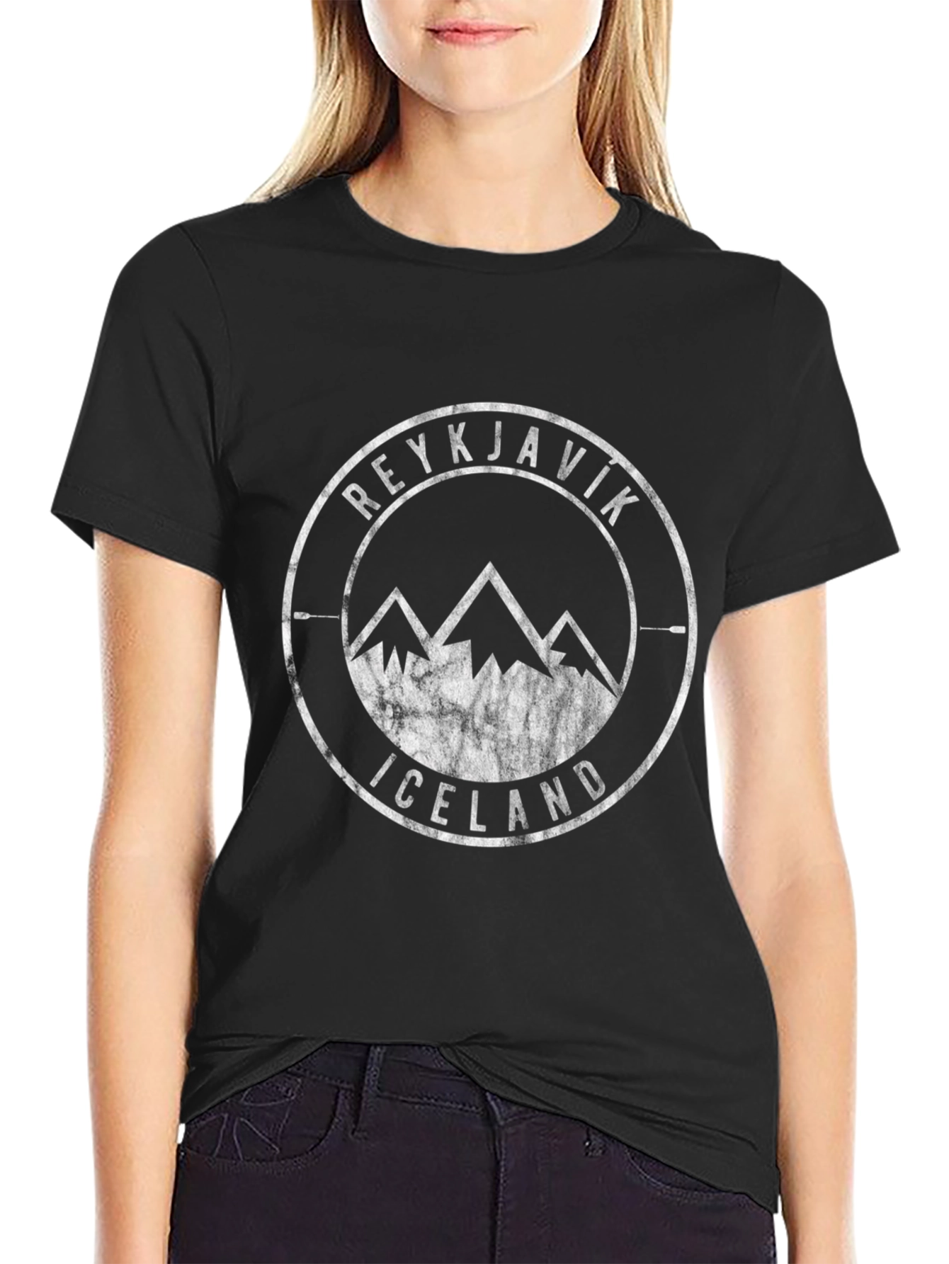 Reykjavik Iceland Mountain Graphic T-Shirt