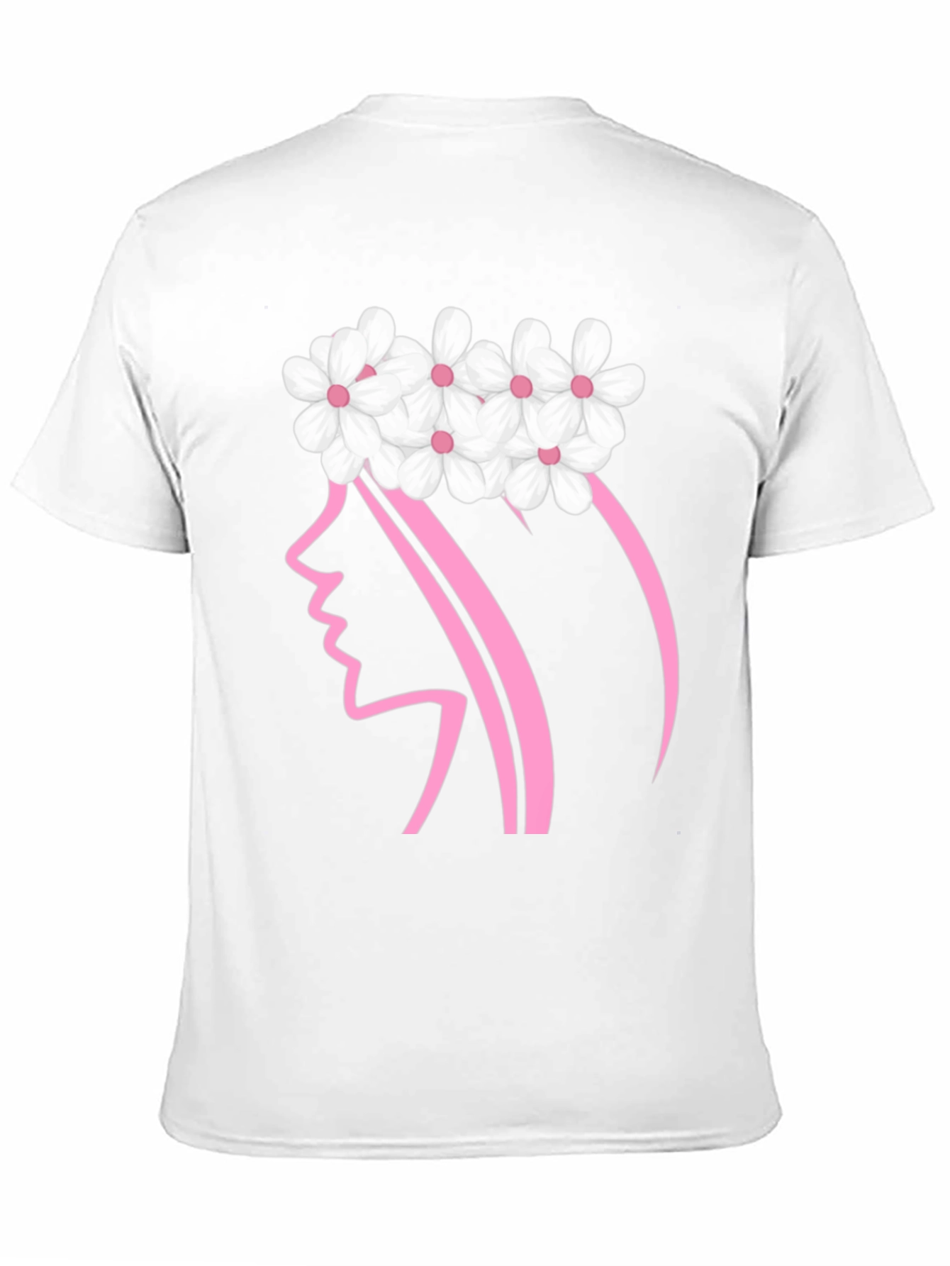 Floral Crown Woman Graphic Black T-Shirt
