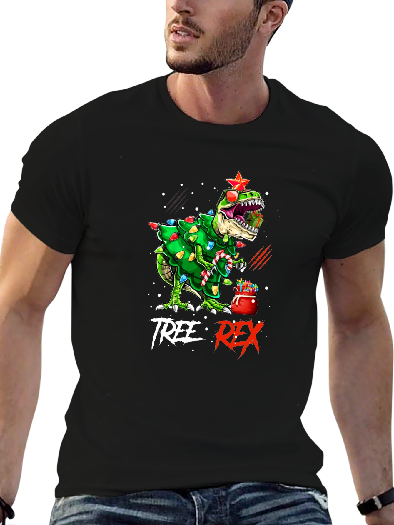 Tree Rex T-Shirt: Dinosaur Christmas Tee
