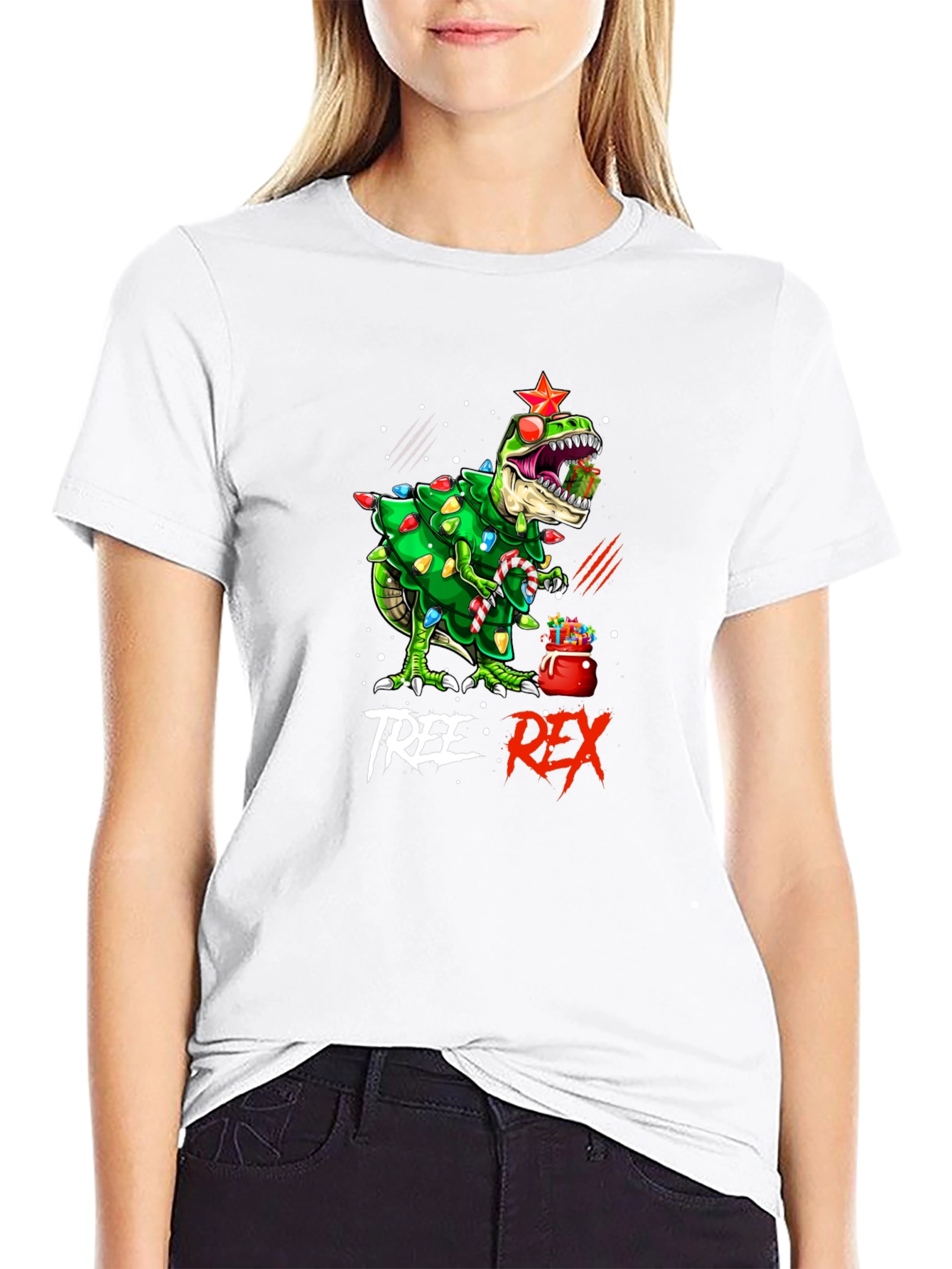 Tree Rex T-Shirt: Dinosaur Christmas Tee