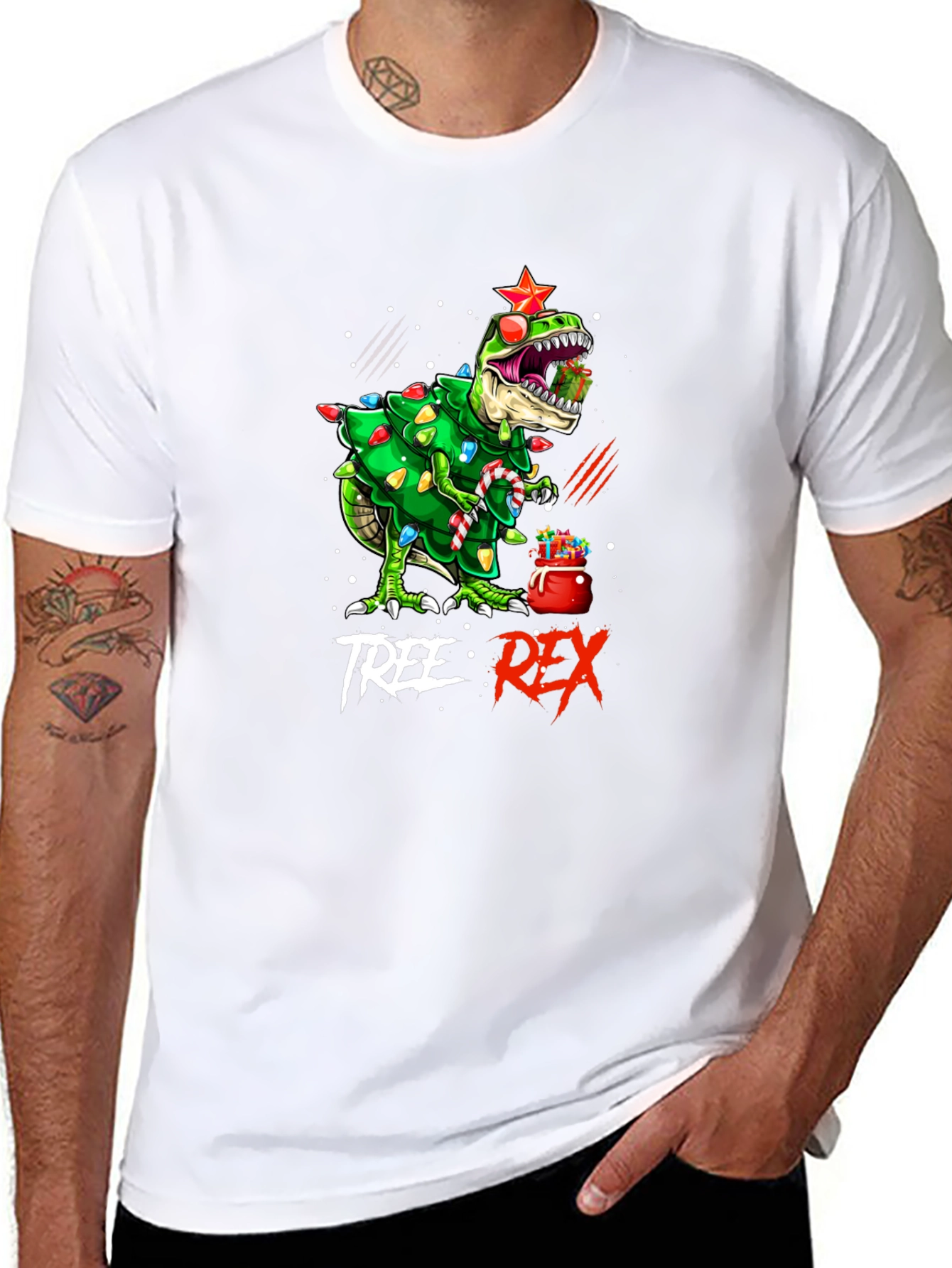 Tree Rex T-Shirt: Dinosaur Christmas Tee