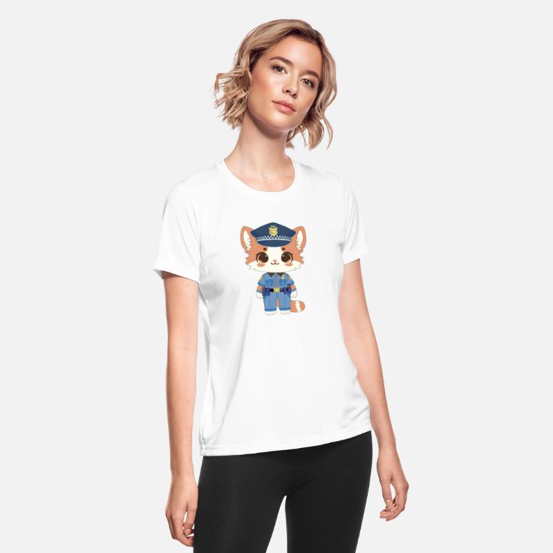 Police Woman Cute Cat Officer