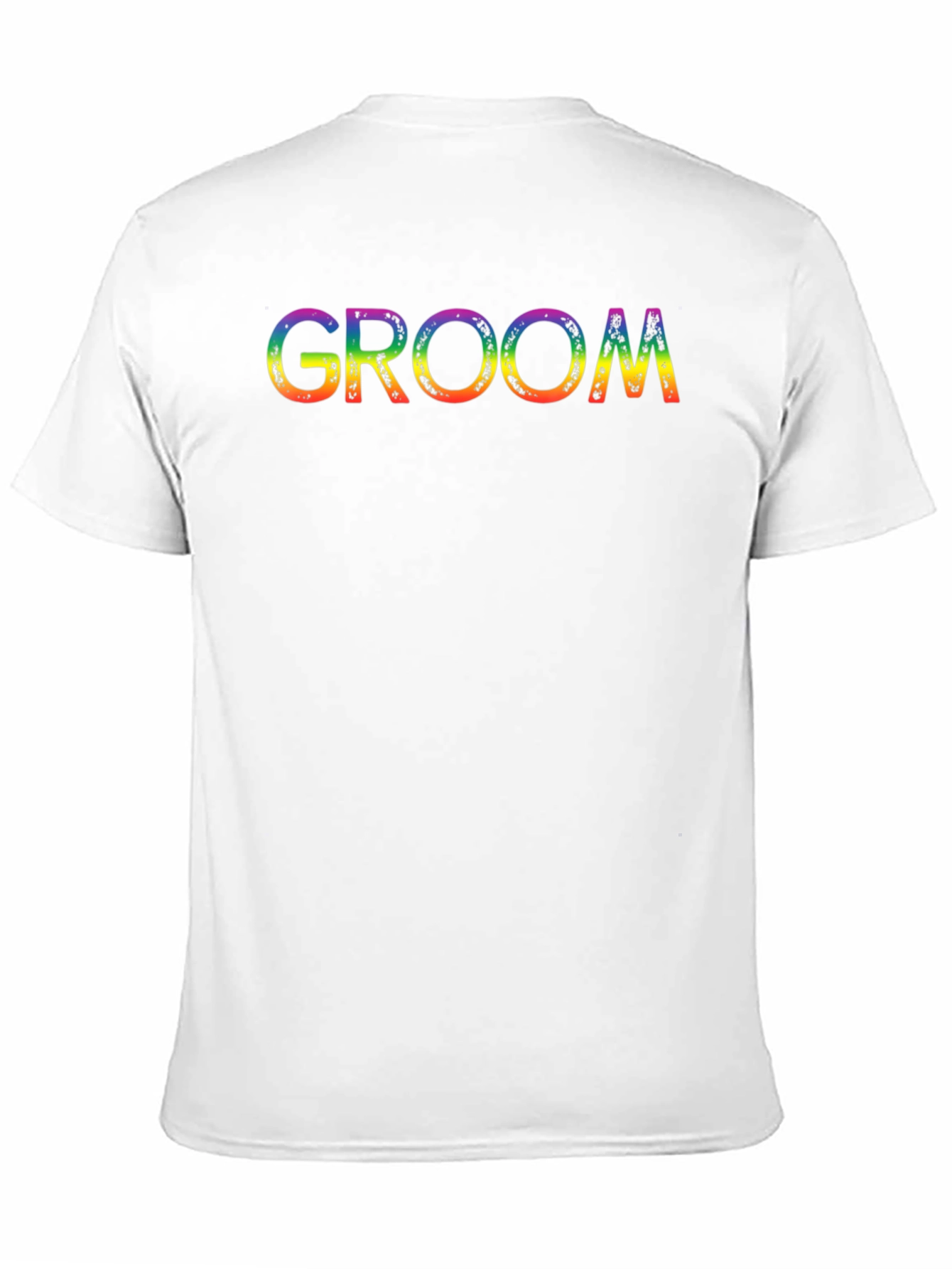 Groom Rainbow Text Black T-Shirt