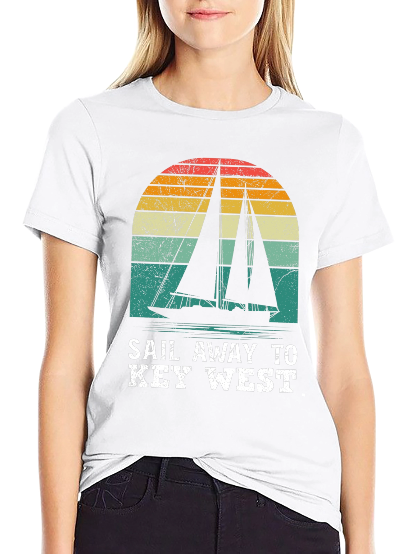 Sail Away to Key West Retro Graphic Tee