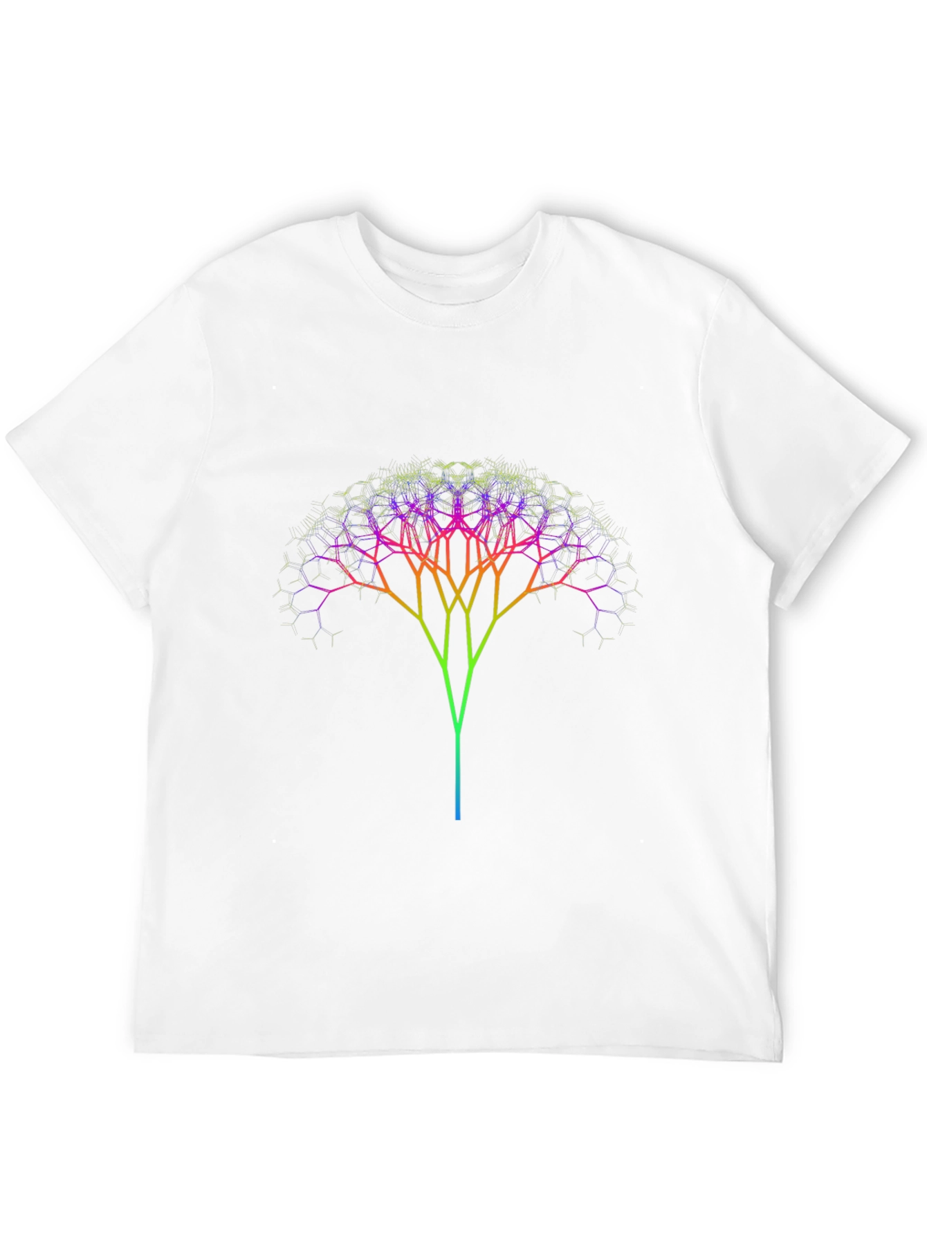 Fractal Tree Graphic T-Shirt - Soft Cotton Tee