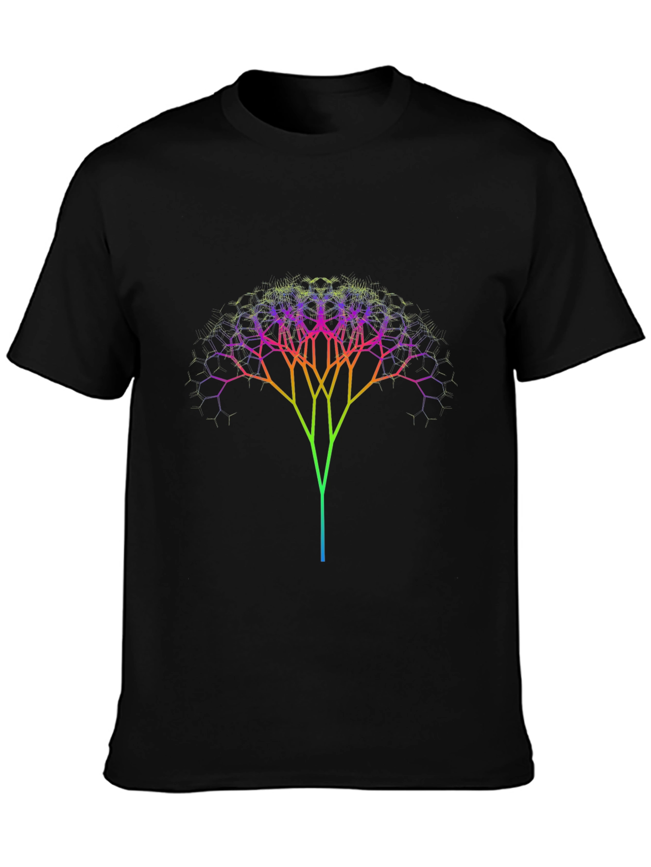 Fractal Tree Graphic T-Shirt - Soft Cotton Tee