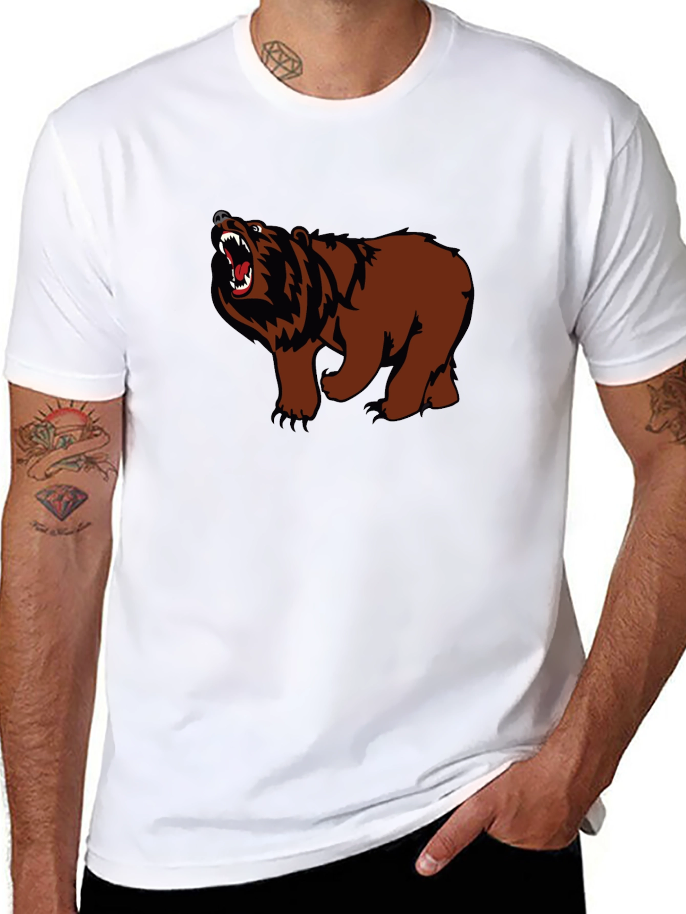 Grizzly Bear Graphic Tee - Fierce Style