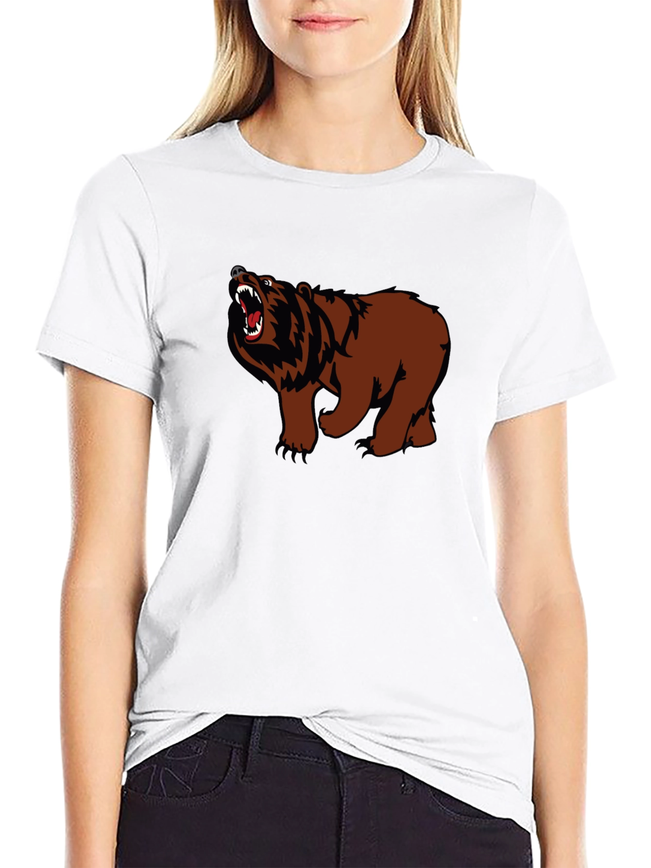 Grizzly Bear Graphic Tee - Fierce Style