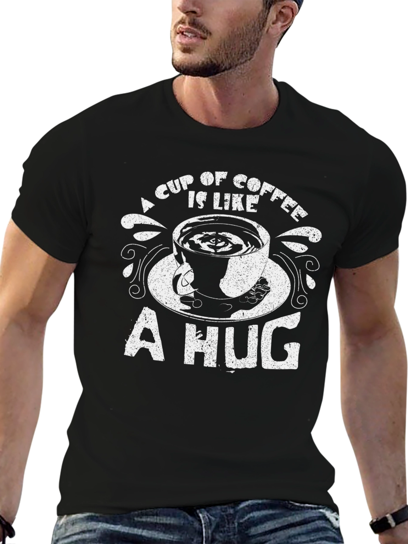Coffee Hug T-Shirt - Comfort & Caffeine Style