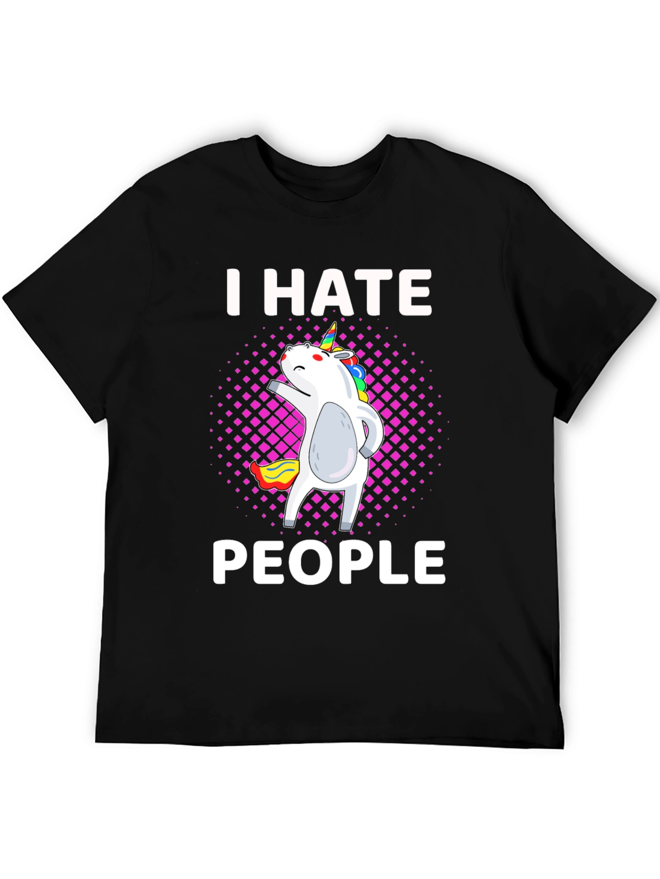 I Hate People Unicorn Graphic T-Shirt