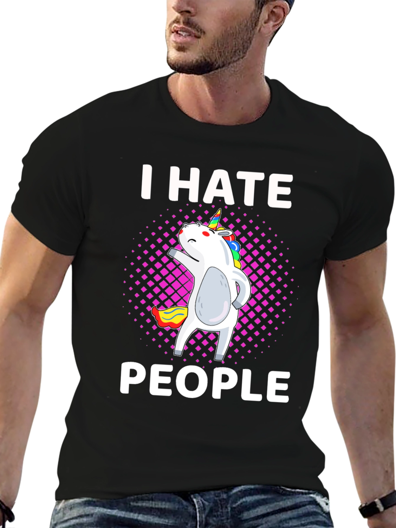 I Hate People Unicorn Graphic T-Shirt