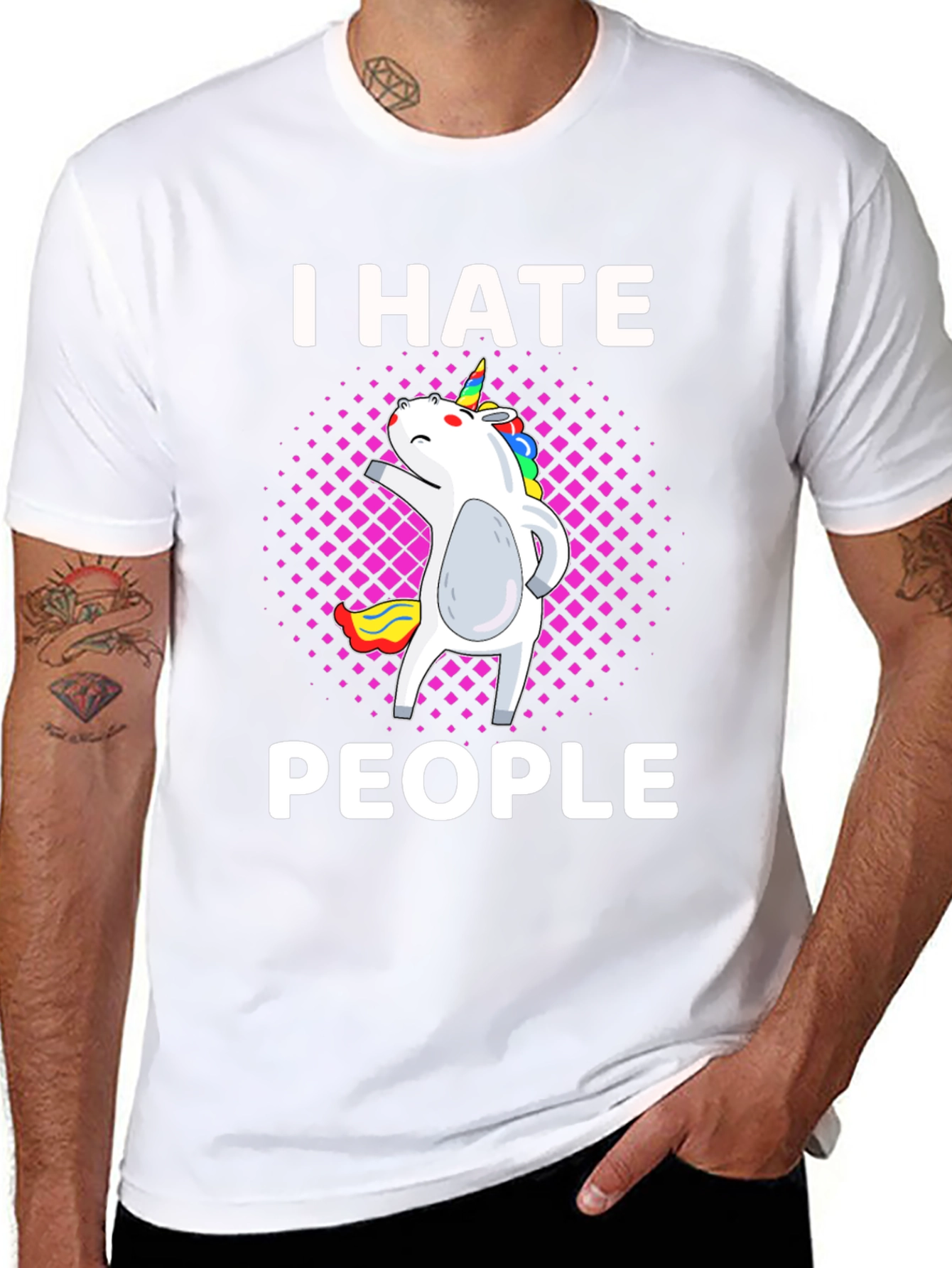 I Hate People Unicorn Graphic T-Shirt