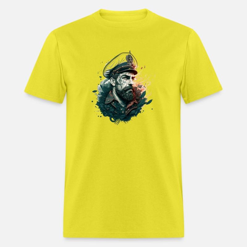proud captain of a sailing ship in a maritime look