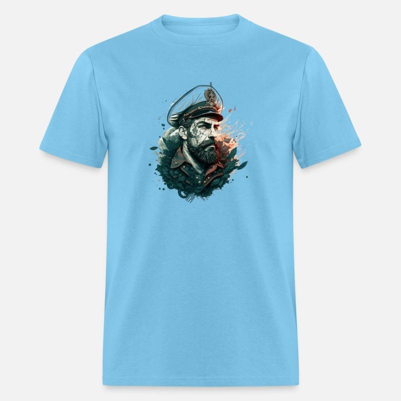 proud captain of a sailing ship in a maritime look