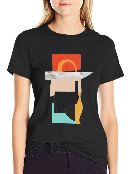 Abstract Design Black T-Shirt