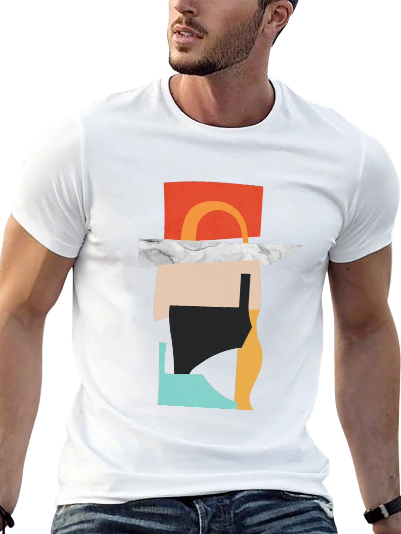 Abstract Design Black T-Shirt