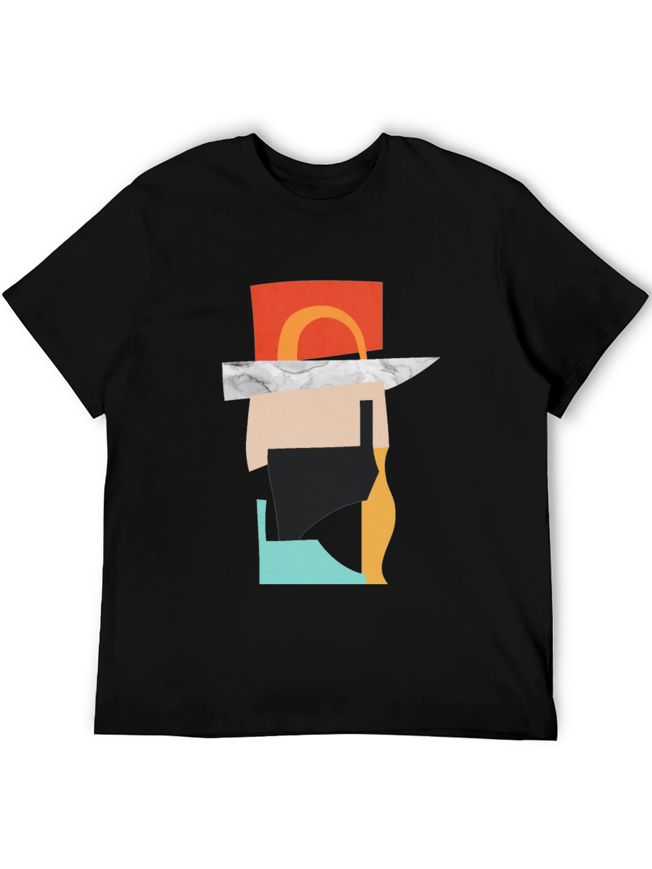 Abstract Design Black T-Shirt