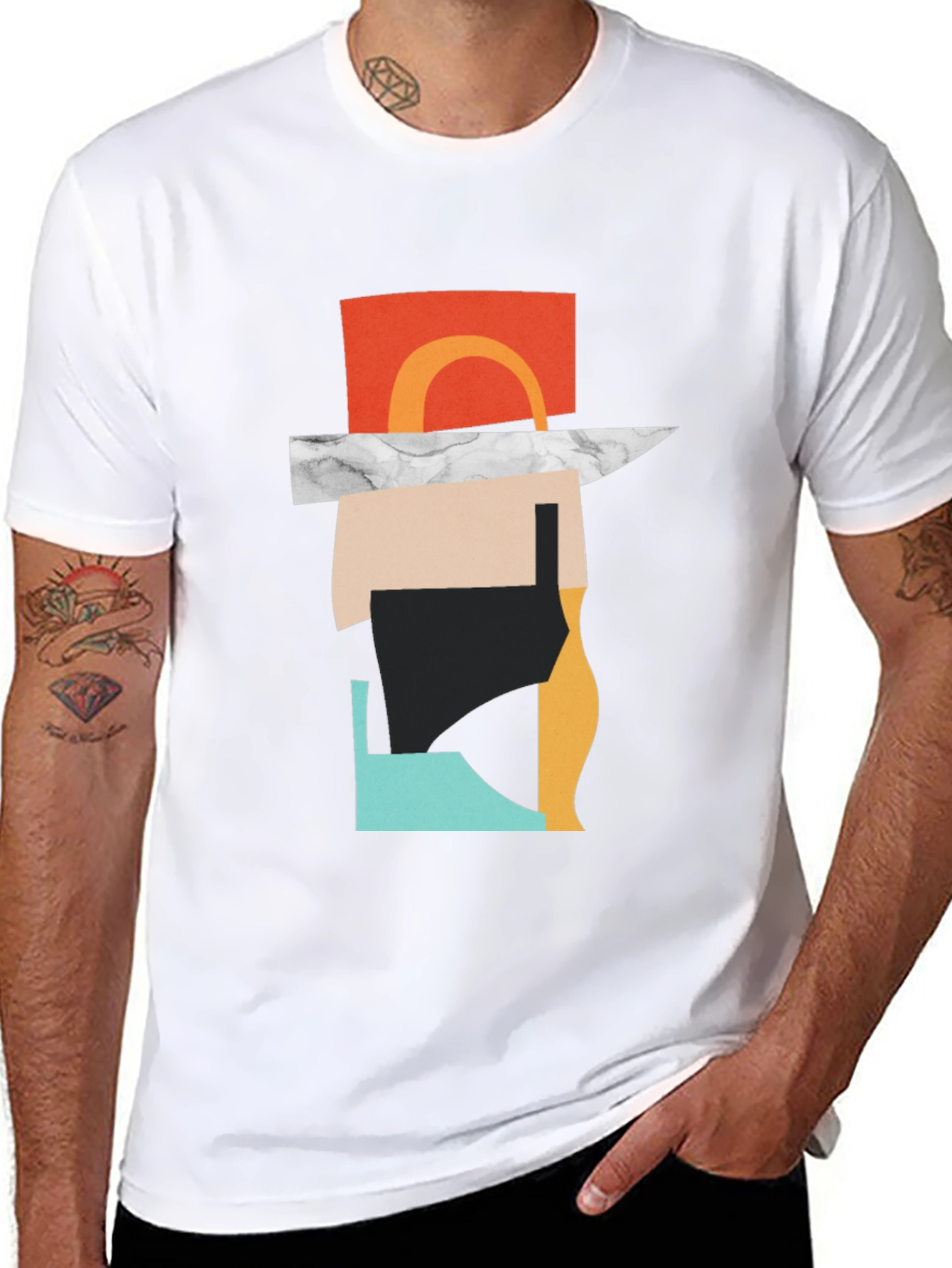 Abstract Design Black T-Shirt