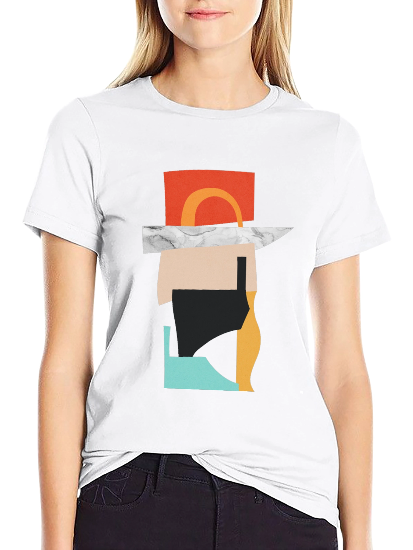 Abstract Design Black T-Shirt