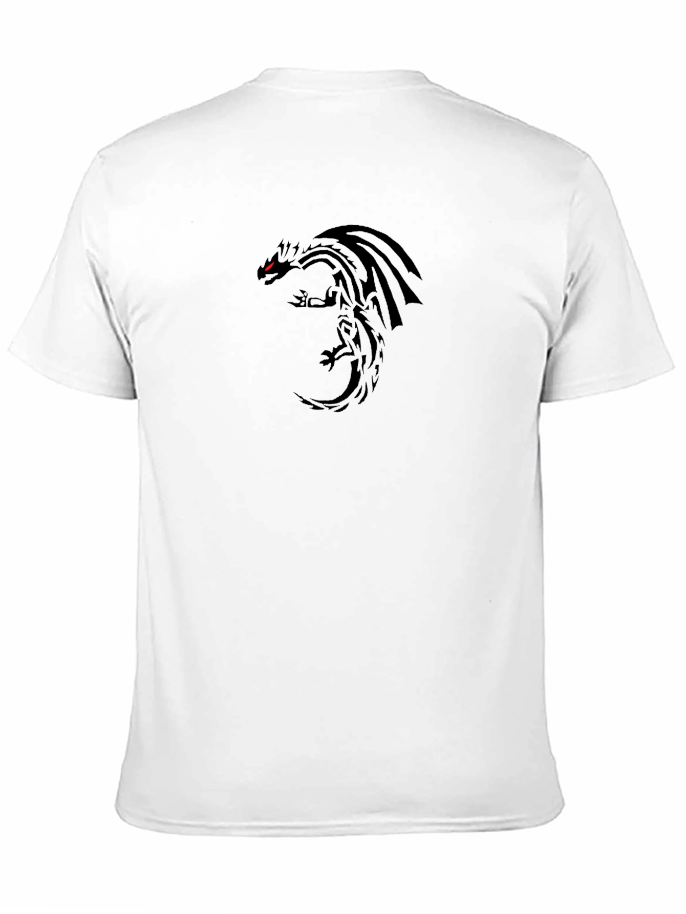 Mens Black Dragon Graphic Tee - Modern Style