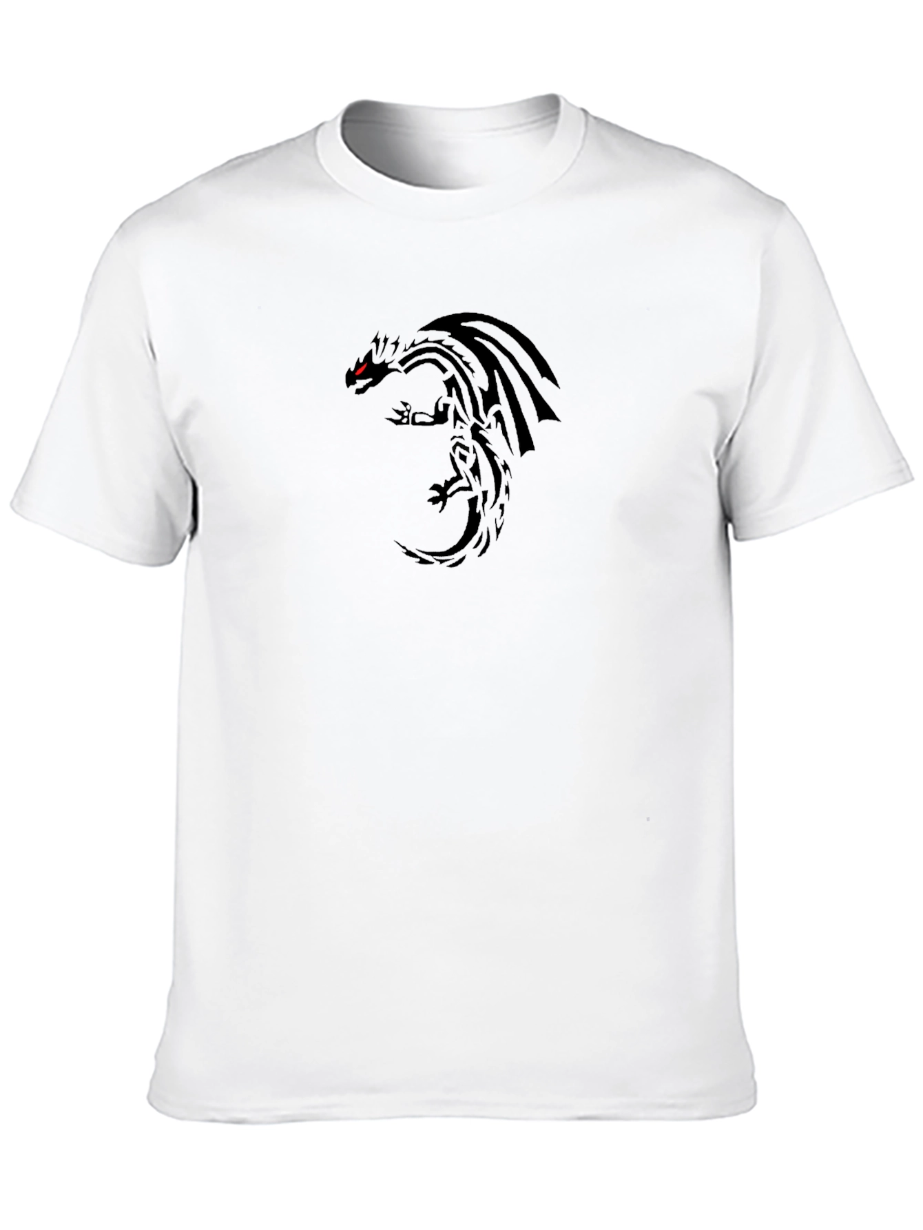 Mens Black Dragon Graphic Tee - Modern Style