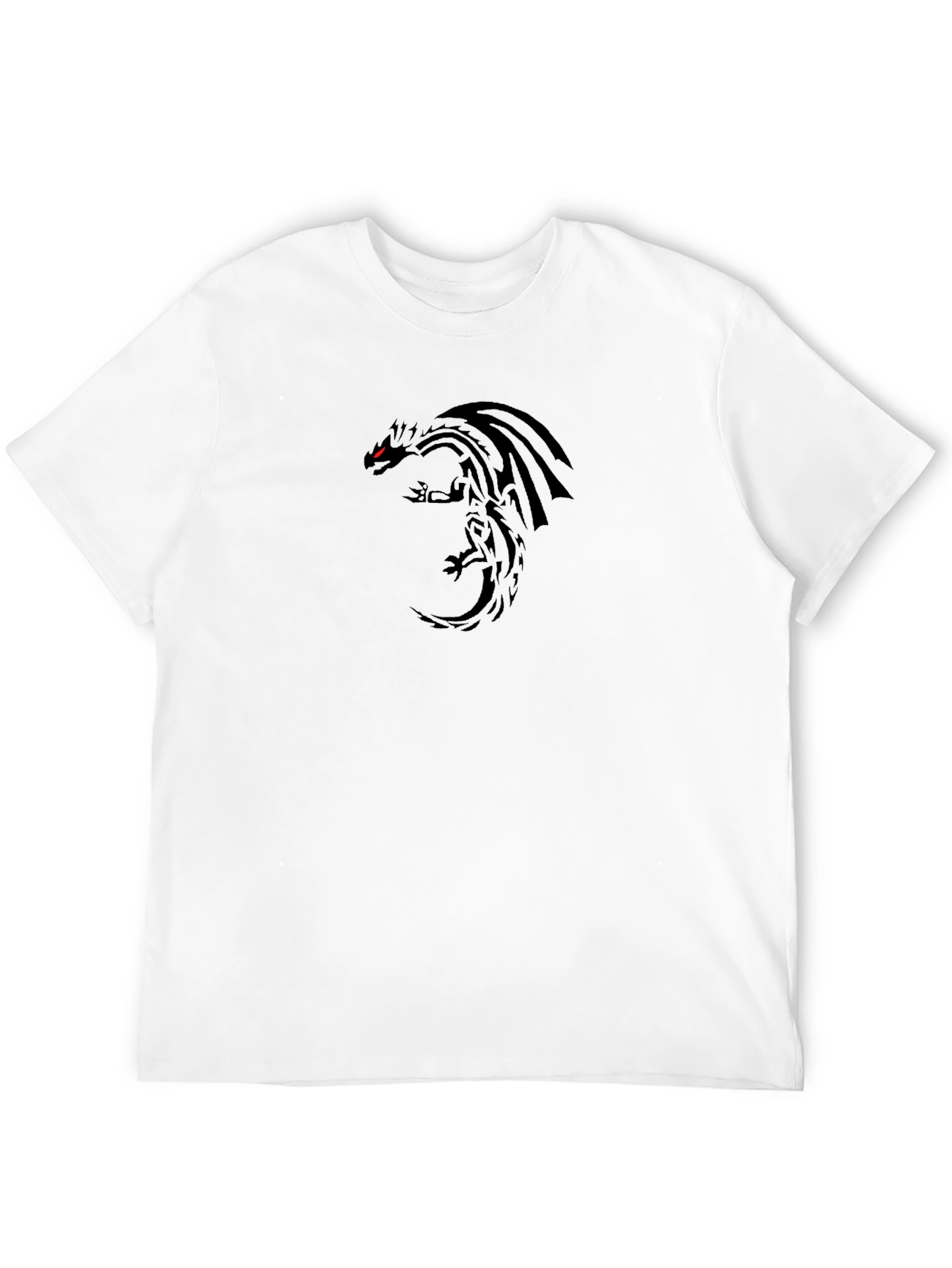 Mens Black Dragon Graphic Tee - Modern Style