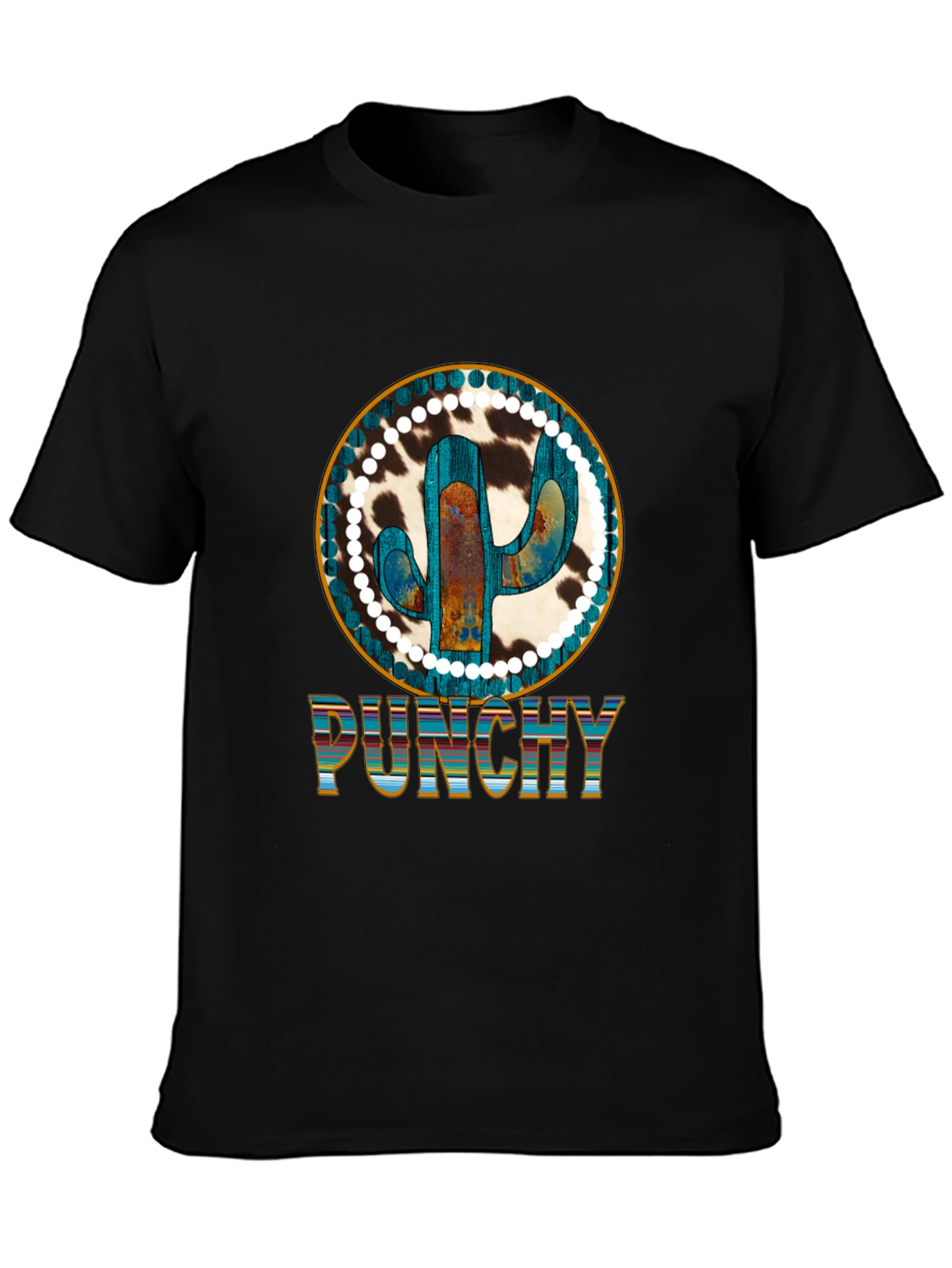 Punchy Cactus Graphic Tee - Western Style