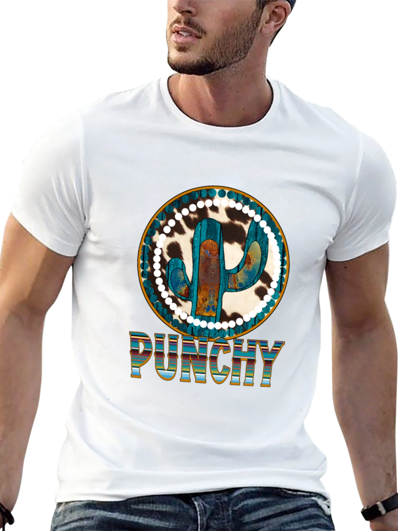 Punchy Cactus Graphic Tee - Western Style