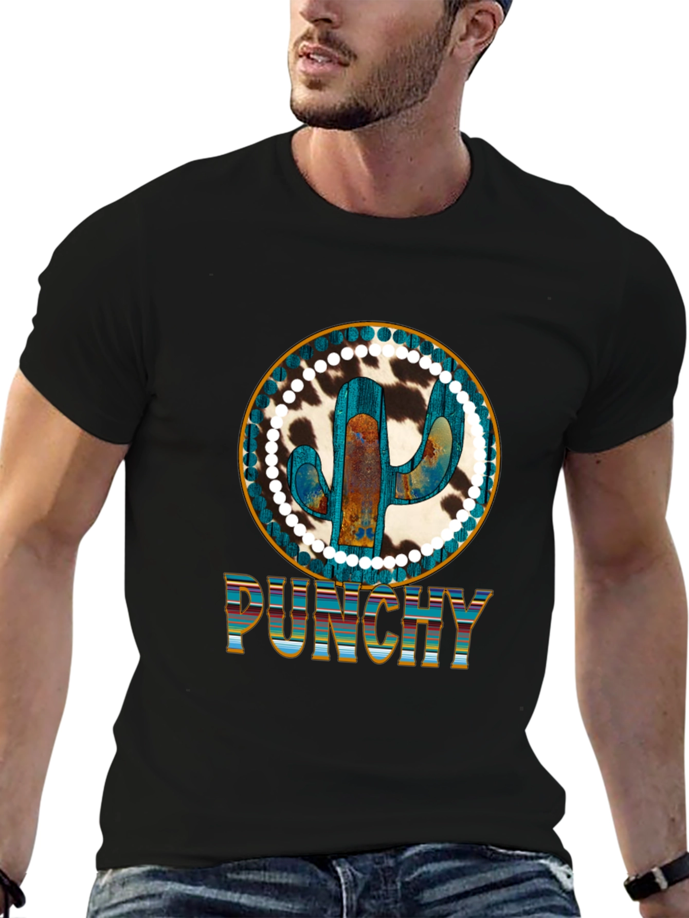 Punchy Cactus Graphic Tee - Western Style