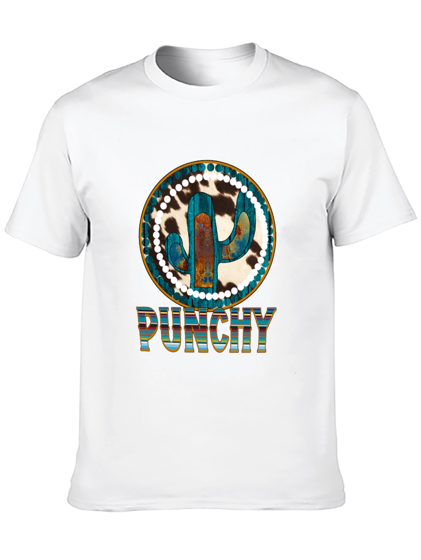 Punchy Cactus Graphic Tee - Western Style