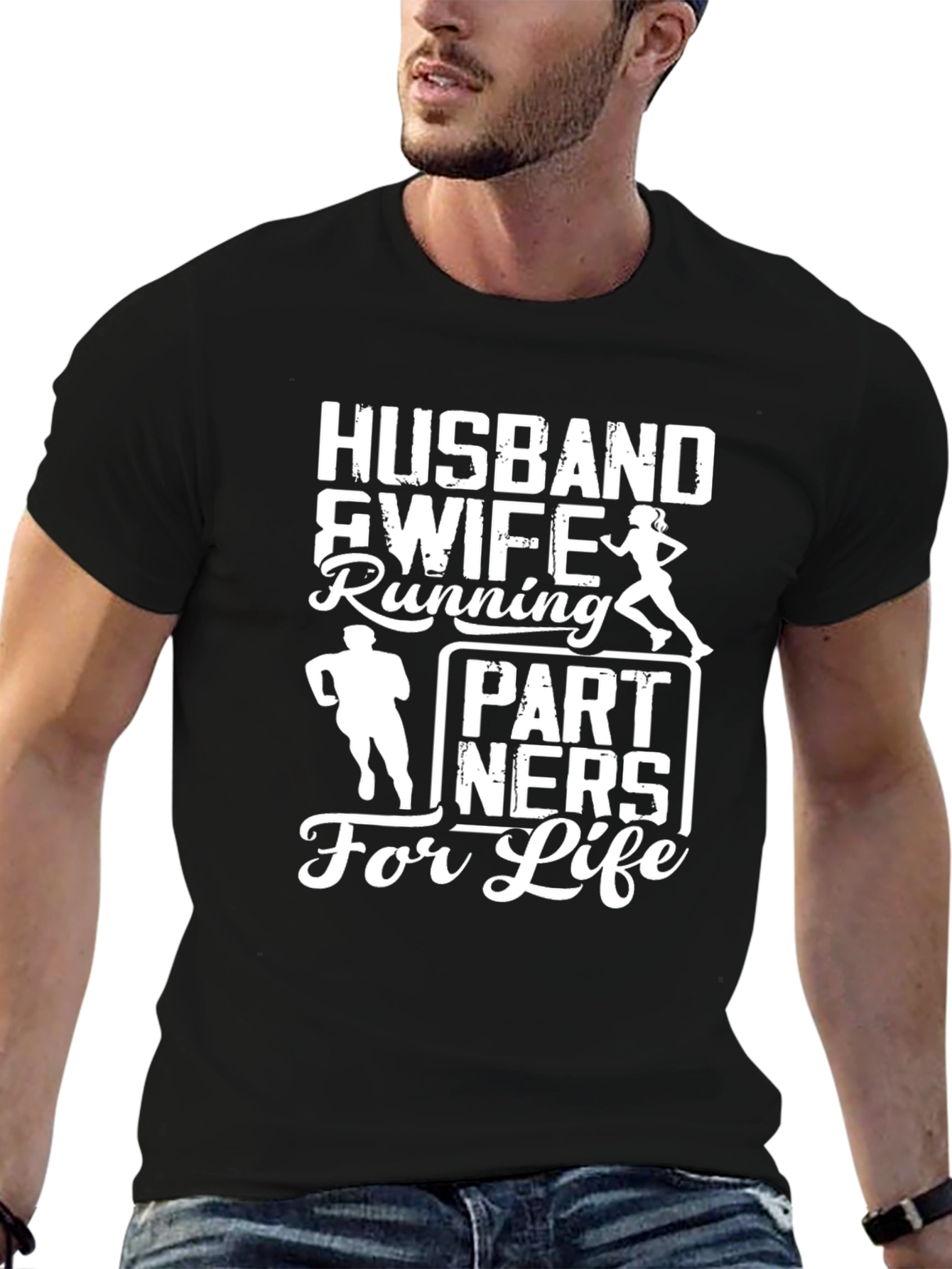 Husband & Wife Running Partners For Life T-Shirt