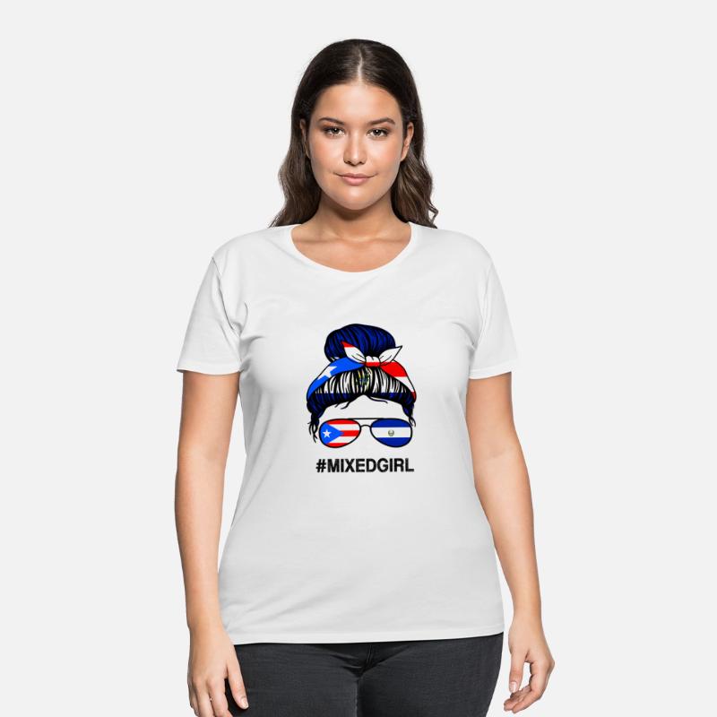 Puerto Rico El Salvador Flag Puerto Rican Messy