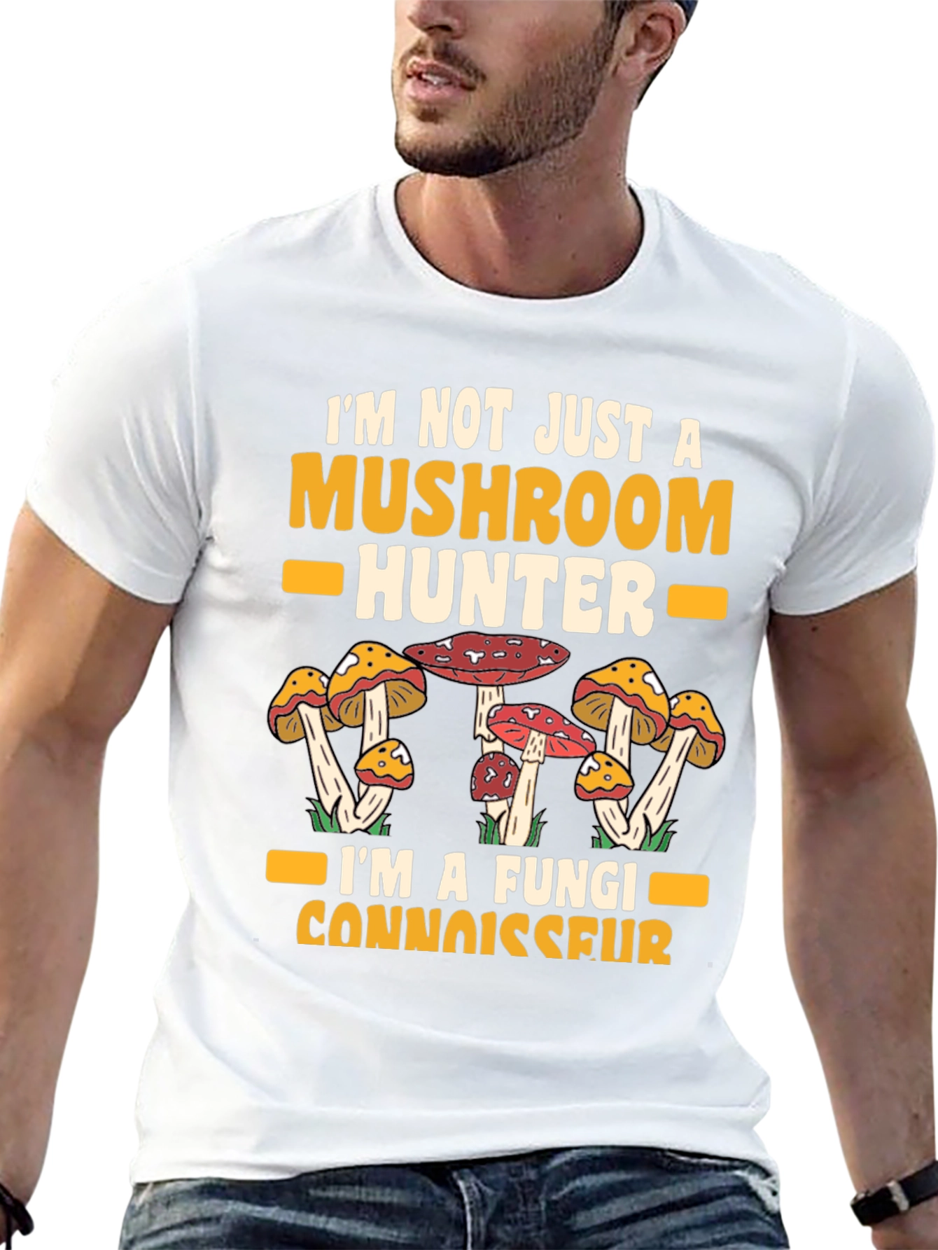 Mushroom Hunter Fungi Connoisseur Graphic Tee